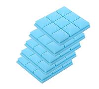 Hburirrty Acoustic Foam Panels, 5 Pack 30x30x5cm Mushroom Studio Wedge Tiles, Sound Panels Sound Proof Foam Panels,Blue
