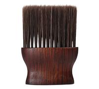 Hburirrty Barber Neck Duster Brush for Hair Cutting, Soft Neck Cleaning Brush, Professional Salon Barber Tool Red-Brown, 2