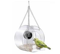 Hburirrty Bird Feeder with Camera WiFi Remote Connection to Mobile Phone for Bird Watching Photos Easy Install Easy to Use