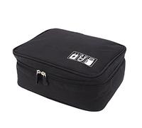 Hburirrty Black Men Women Hanging Cosmetic Bag Multifunction Travel Organizer Toiletry Wash Make Up Storage Pouch Beautician Folding Makeup Bag