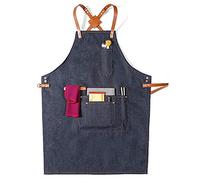 Hburirrty Blue Hairdressing Cooking Apron for Kitchen Apron for Women Men Chef Waiter Cafe Shop Hairdresser Tools Apron