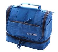 Hburirrty Blue Women's Men's Hanging Cosmetic Bag Travel Necessarie Portable Toiletry Storage Makeup Vanity Cases Organizer Accessory Products