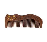 Hburirrty Cartoon Massage 100% Natural Hand Golden Sandalwood Comb Healthy Hair Care Comb Pocket Combs
