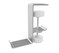 Hburirrty Clip-on Headset Holder Z20 Clip-on Hanger Hook Headset Universal Hanger Metal Desktop Countertop Hooks Brackets,Silver Easy Install