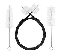 Hburirrty Cord Brush Cleaning Brush Piston Brush No. Mouth Brush Small Cleaning Set Three-Piece Musical Instrument Accessories Black & White
