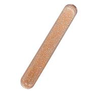 Hburirrty Crystal Nail Shiner Nano Mini Buffers Block with Portable Case for Natural Nails Orange