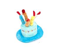 Hburirrty Cute Pets Dog Cats Birthday Caps Adjustable Colorful Candles Dog Hat Puppy Cats Cosplay Costume Headwear Blue
