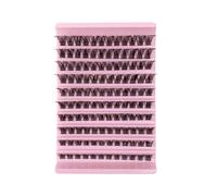 Hburirrty D02 DIY Cluster Lashes Volume Natural Segmented Eyelashes Bundles Eyelash Extension Individual Lashes Eyelashes Bundle