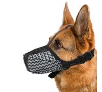 Hburirrty Dog Muzzle,Air Mesh Breathable Muzzle for Medium Large Sized Dogs to Anti&Prevent Biting Barking Chewing,Soft Muzzle Easy Install M