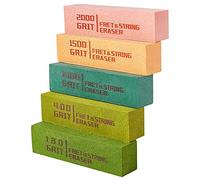 Hburirrty Fingerboard Eraser Fingerboard Polishing Rubber Block for Guitar for Fingerboard Cord and Metal, 5 Pcs Grit