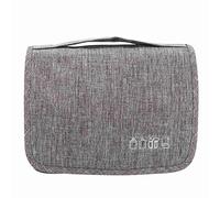 Hburirrty Gray Hanging Travel Big Cosmetic Toiletry Bag Women Men Necessary Make Up Beauty Vanity Cases Organizer Accessory Storage Wash Pouch