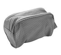 Hburirrty Gray Waterproof Toiletry PU Bags Leather Travel Cosmetic Bag Organizer Women Makeup Bag Make Up Case Beauty Storage Bags