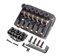 Hburirrty Guitar Bridge 6 String Saddle Headless Electric Guitar Bridge Tailpiece with Worms Involved String Device Guitar Bridge