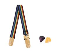 Hburirrty Guitar Strap Adjustable Guitar Strap with Picks Holder Electric Acoustic Guitar Bass Strap Widened Shoulder Pad Easy Install Easy to Use