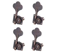 Hburirrty Guitar Vintage Open Bass Guitar Tuning Key Pegs Machine Heads Tuner 4R for 4 Strings Bass Red Bronze