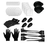 Hburirrty Hair Dyeing Tool Set Disposable Earmuffs Shawl Shower Cap Alligator Clip Baked Oil Bowl Comb Brush Hair Dyeing Gloves