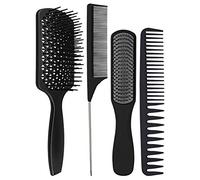 Hburirrty Hairdressing Scalp Massage Hairbrush Anti-Tangling Anti-Static Hair Comb Comb, Household Daily Combing Tool Black