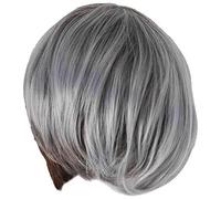 Hburirrty Hairstyle Heat Short Wig Female African American Straight Hair Short Hair Wig Synthetic Hair Mixed Color