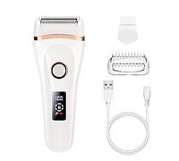 Hburirrty Ladies Shave USB Rechargeable Bikini Trimmer for Whole Body Waterproof LCD Display Wet and Dry Use