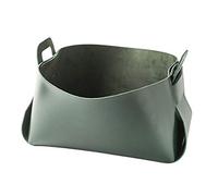 Hburirrty Leather Storage Box Desktop Storage Storage Tray Jewelry Key Sundries Makeup Lipstick Portable Storage Appliance Green