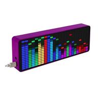 Hburirrty LED Music Spectrum Display RGB Light Colorful Spectrum Pickup Atmosphere Lamp Voice Control Level Indicator