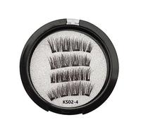 Hburirrty Magnetic Eyelashes with 2 Pairs Artificial Fiber Magnets Magnetic with Eyelash Curler KS02-4