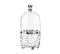 Hburirrty Makeup Brush Holder with Lid 360 Rotating Clear Dustproof Make Up Brushes Container -A Easy Install