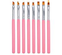 Hburirrty Nail Brush Nail Painting Brush Various Shapes Nail Draw Lines Flowers Patterns Manicure Pen Nail Art Tool Pink