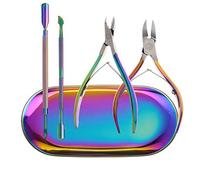 Hburirrty Nail Care Kit - 5 in 1 - Cuticle Nipper Cuticle Cutter and Cuticle Scrapper Nail Tools