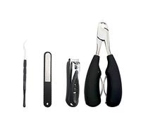 Hburirrty Nail Clipper Set Cuticle Dirt Remover Paronychia Toe Nail Correction Nippers Cutter File Stick Manicure Pedicure Tools