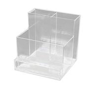 Hburirrty Nail Polishing Machine Display Box Nail Manicure Storage Box Portable Container Acrylic Organizer Nail Tools(Transparent)