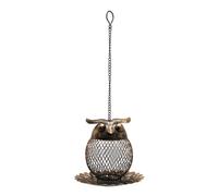 Hburirrty Owl Bird Feeder Hanging Iron Wild Bird Feeder Parrot Parakeet Replacement Parts Backyard Garden Decoration Gifts