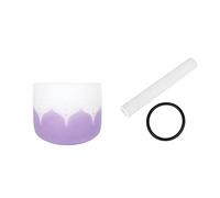 Hburirrty Percussion Instrument 8-Inch Crystal Bowl Music Bowl Set Meditation Decompression Singing Bowl,