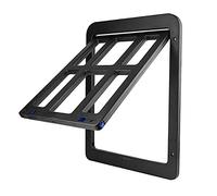 Hburirrty Pet Dog Screen Door 9.8inchX12.4inch Door with Magnetic Flap Lockable Dog Door for/Door, Window and Porch - Black