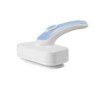 Hburirrty Pet Self Cleaning Slicker Brush for Shedding & Grooming Long Short Haired Dogs, Cats Retractable Brush, Blue