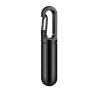 Hburirrty Portable Medicine Bottle Stainless Steel Medicine Bottle Keychain Box Container Waterproof Medicine Box Keychain Reusable Black