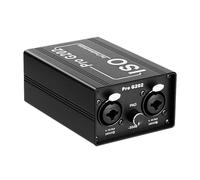 Hburirrty Pro G202 Audio Isolator Dual-Channel 6.5 XLR Audio Isolator Current Sound Noise Mixer Microphone Common Ground Filter