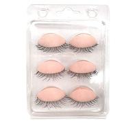 Hburirrty Replaceable Eyelids Eyelash Grafted Training Mannequin Makeup Eyelash Extensions Training Model Pink