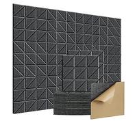 Hburirrty Self-Adhesive Acoustic Panels, 12Pcs 12X12X0.4Inch Sound Absorbing Panels, Decorative Soundproof Wall Panels A