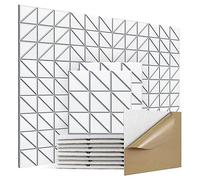 Hburirrty Self-Adhesive Acoustic Panels, 12Pcs 12X12X0.4Inch Sound Absorbing Panels, Decorative Soundproof Wall Panels B