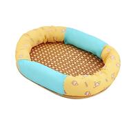 Hburirrty Summer Pet Bed Breathable Pet Rattan Mat Cats Nest Mat Ice Nest Dog Bed Cool Nest Style B