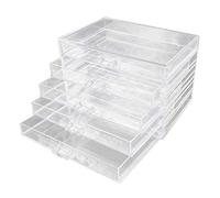 Hburirrty Transparent Five Layers Nail Manicure Storage Box Portable Adjustable Container Acrylic Organizer Nail Tools
