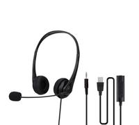 Hburirrty USB Headset Games Computer Headset with Microphone, with Volume Control, for Online Conference Online Classes