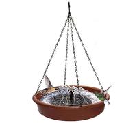 Hburirrty Water Feeder Hangable Sturdy Bird Solar Sprinkler Pedestal Bird Bath Fountain with Pump