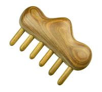 Hburirrty Wood Comb Wooden Wide Tooth Hair Comb Detangler Brush -Anti Static Sandalwood Scent Handmad Massage Comb