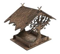 Hburirrty Wooden Bird Feeder Hanging Drinker for Garden Yard Garden Decor Roof Outside Bird Feeders-A Easy Install