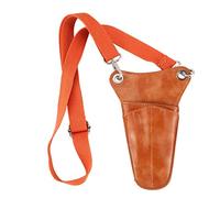 Hburirrty Yellow New Hairdressing PU Leather Hair Scissors Bag Detachable Waist Pack Hair Scissors Comb Bag Waterproof Scissor Pouch