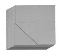 Hbxdeco 10PCS Suede Microfiber Cloths, 8"×8" Suede Cloth Cleaning Rags, Double-Sided Cleaning Cloths for Car LCD Display, Screens, Glasses, Lenses, Mirrors, Windows, Delicate Surfaces (Gray)