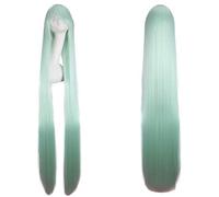 HBYLEE - Anime Cosplay Wig Long Straight Light Green Dark Green Cosplay Wig Synthetic Hair Party Anime Common 59 Inches 150 cm Long Green Cosplay Wigs + Wig Cap Common Light Green Wig