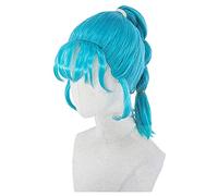 HBYLEE Wig Anime Cosplay Bulma Cosplay Wig Blue Twist Braid Hair for Girls Women Halloween Carnival Party Gift [Colour: According to Plan]